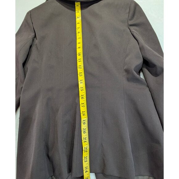 Anne Klein Blazer Womens 4 Brown 2 Button Career Capsule Business Dark Academia - Picture 8 of 12